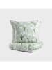 Homla Microvezel beddengoedset "Thana" groen/wit