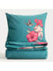 Homla Beddengoedset "Bloom" turquoise/roze