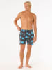 Rip Curl Szorty kąpielowe "Surf Revival Floral Volley" w kolorze szaro-niebieskim
