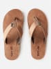 Rip Curl Leren teenslippers "Revival" lichtbruin