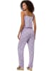 Heine Jumpsuit in Lila/ Weiß