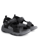 TRAVELIN' Leder-Trekkingsandalen "Angvik" in Schwarz