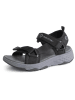 TRAVELIN' Leder-Trekkingsandalen "Angvik" in Schwarz