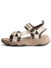 TRAVELIN' Leder-Trekkingsandalen "Angvik" in Creme/ Braun