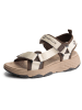 TRAVELIN' Leder-Trekkingsandalen "Angvik" in Creme/ Braun