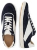 TRAVELIN' Leren sneakers "Flam" donkerblauw