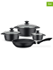 GSW 7-częściowy zestaw garnków "Gourmet" w kolorze czarnym