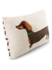 NICI Kussen "Dachshund" wit/bruin - (L)35 x (B)43 cm
