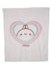 NICI Kinderdecke "Molang" in Weiß/ Rosa - (L)175 x (B)140 cm