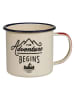 Gentlemen's Hardware Campingtasse ''Adventure Begins'' in Beige - 325 ml