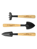 Gentlemen's Hardware 3-delige tuingereedschapset lichtbruin/zwart
