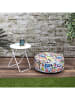 Garden Spirit Pouf "Gonflable" in Weiß/ Bunt - (H)25 x Ø 55 cm