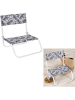Garden Spirit Klappstuhl "Chaise" in Schwarz/ Weiß - (B)52 x (H)37 x (T)50,5 cm