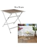 Garden Spirit Gartentisch ''Barcelone'' in Weiß/ Hellbraun - (B)70 x (H)71 x (T)70 cm
