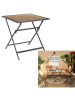 Garden Spirit Gartentisch in Hellbraun/ Schwarz - (B)70 x (H)71 x (T)70 cm