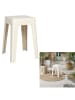 Ethnical Life Hocker in Creme - (B)34,5 x (H)47 x (T)34,5 cm