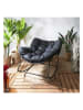 Ethnical Life Loungesessel "Tulum" in Schwarz - (B)96 x (H)73 x (T)114 cm