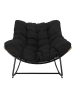 Ethnical Life Loungefauteuil "Tulum" zwart - (B)96 x (H)73 x (D)114 cm