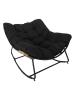 Ethnical Life Loungesessel "Tulum" in Schwarz - (B)96 x (H)73 x (T)114 cm
