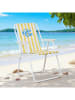 Garden Spirit Klapstoel “Dolce Vita” geel/wit - (B)44 x (H)75 x (D)52 cm