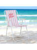 Garden Spirit Krzesło składane w kolorze jasnoróżowo-białym - 44 x 75 x 52 cm