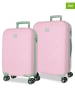 JOUMMA BAGS 2er-Set: Hardcase-Trolleys in Rosa