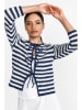 Rich & Royal Cardigan in Weiß/ Dunkelblau