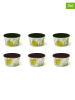 Trendy Kitchen by EXCÉLSA 6-delige set: kommen "Follage" groen - Ø 8,7 cm