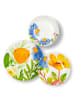 Trendy Kitchen by EXCÉLSA 18-delig tafelservies "Blooming" wit/meerkleurig