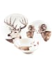 Trendy Kitchen by EXCÉLSA 12-delig tafelservies "Faune&Flore'' meerkleurig