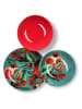 Trendy Kitchen by EXCÉLSA 18-delig tafelservies "Granada" turquoise/meerkleurig