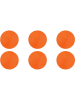 Trendy Kitchen by EXCÉLSA Podkładki stołowe (6 szt.) "Round" w kolorze pomarańczowym - Ø 36 cm
