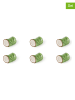 Trendy Kitchen by EXCÉLSA 6-delige set: servettenhouder "Foliage" groen - Ø 4,5 cm