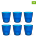 Trendy Kitchen by EXCÉLSA 6er-Set: Gläser "Porto Cervo" in Blau - 270 ml