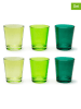 Trendy Kitchen by EXCÉLSA 6-delige set: glazen "Portofino" groen - 300 ml