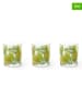 Trendy Kitchen by EXCÉLSA 3-delige set: waterglazen "Foliage" groen - 250 ml