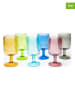 Trendy Kitchen by EXCÉLSA 6-delige set: wijnglazen "Color Bubble" meerkleurig - 390 ml
