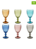 Trendy Kitchen by EXCÉLSA 6-delige set: wijnglazen "Ginkgo" meerkleurig - 350 ml