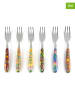 Trendy Kitchen by EXCÉLSA 6-delige set: dessertvorken meerkleurig - (H)15 cm