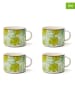 Trendy Kitchen by EXCÉLSA 4er-Set: Jumbotasse "Foliage" in Grün - 500 ml