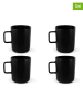 Trendy Kitchen by EXCÉLSA 4-delige set: koppen "Nordic" zwart - 320 ml