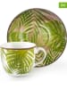 Trendy Kitchen by EXCÉLSA 6er-Set: Espressotassen "Foliage" in Grün - 90 ml