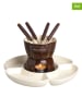 Trendy Kitchen by EXCÉLSA 8-delige chocolade-fondueset bruin/crème