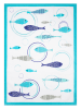 Trendy Kitchen by EXCÉLSA Geschirrtuch "North Sea" in Türkis - (L)70 x (B)50 cm