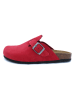 billowy Leder-Clogs in Rot