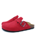 billowy Leder-Clogs in Rot