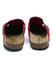 billowy Leder-Clogs in Rot