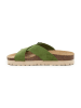 billowy Leren slippers groen