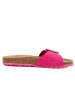 billowy Leren slippers fuchsia
