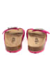 billowy Leren slippers fuchsia